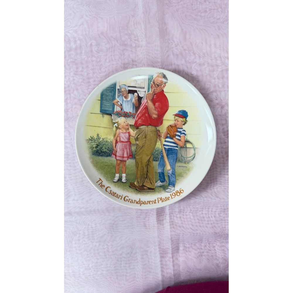 Knowles 1986 Csatari Grandparent Plate The Home Run Limited Edition 19744A